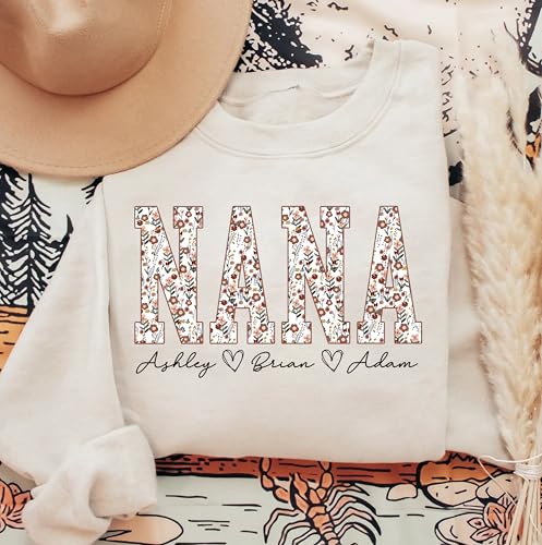 Personalized Grandma Sweatshirts for Women, Gifts For Grandma From Grand Kids, Grandma Sweater Gifts, Grandma Shirt3