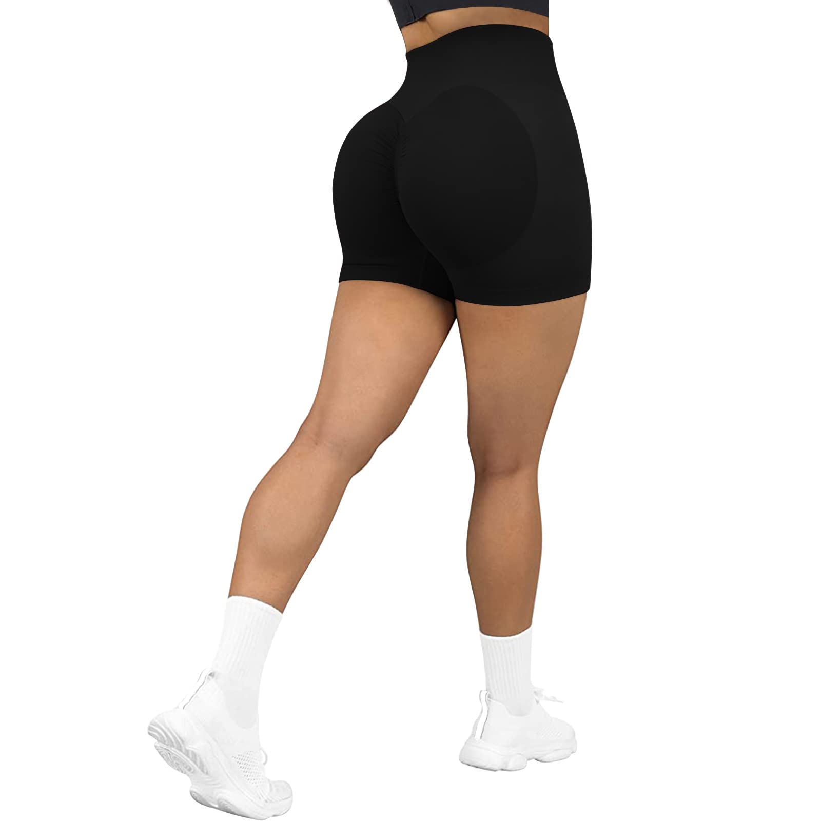 JetjoyWomen's Yoga Shorts High Waisted Scrunch Short Running Athletic,Intensify Sport Active Exercise Fitness Shorts Summer