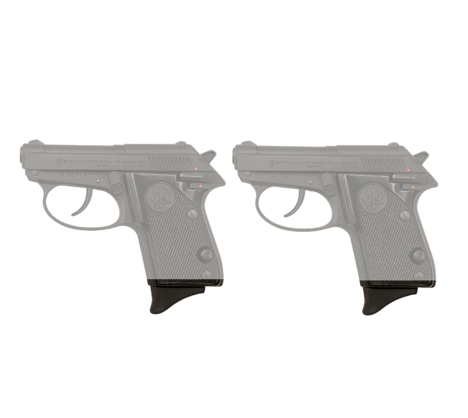 Pack of 2 Grip Extension for Beretta 3032 Tomcat, Kel-Tec P3AT Bersa 380