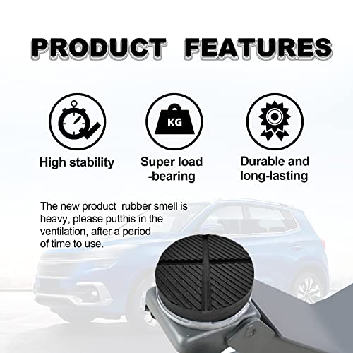 Image of 1Pcs Floor Jack Pads Universal for Floor Jack Rubber Pad Cross Groove Design Jack Pad Adapter, Universal X-Slot Rubber Jack Pad Adapter, Jack Pad Adapter Pinch Weld Side Frame Rail Protector Puck /Pad