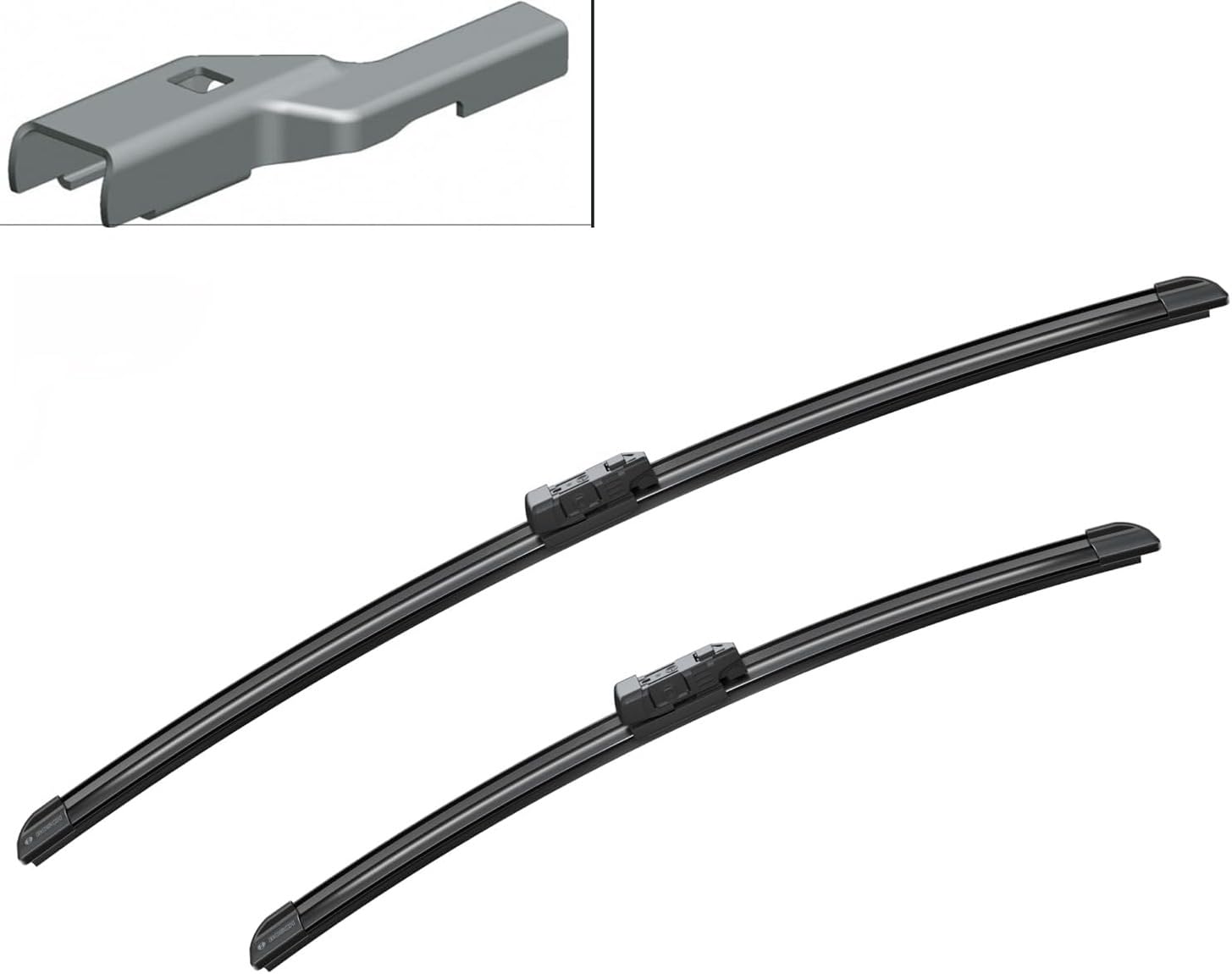 Bosch Aerotwin Aerotwin eA 187 S - Jeu de 2 Balais d'essuie-glaces de Remplacement Avant - Livrés avec Adaptateur Pré-assemblé - 600 mm / 450 mm - Boîte réduite pour moins de déchets