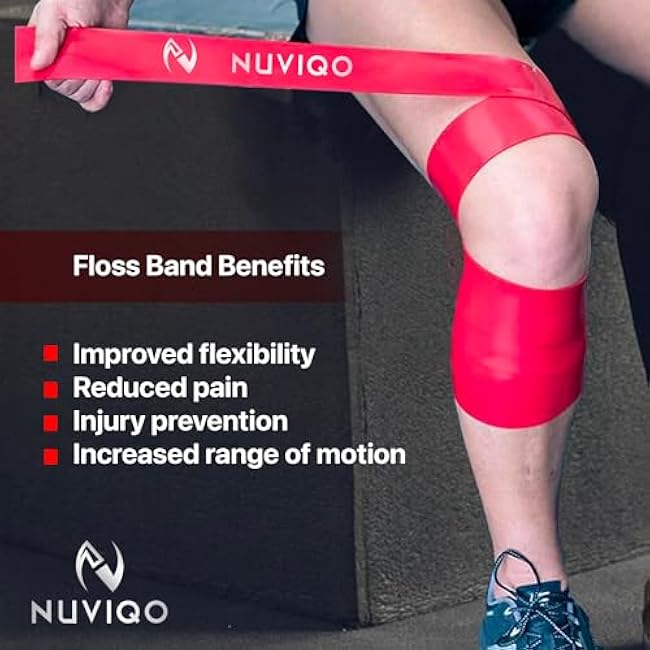 Muscle Floss Bands (Pack of 2) - Compression Bands - Mobility and Recovery Bands for Improving Movement, Increasing Circulation & Reducing Soreness