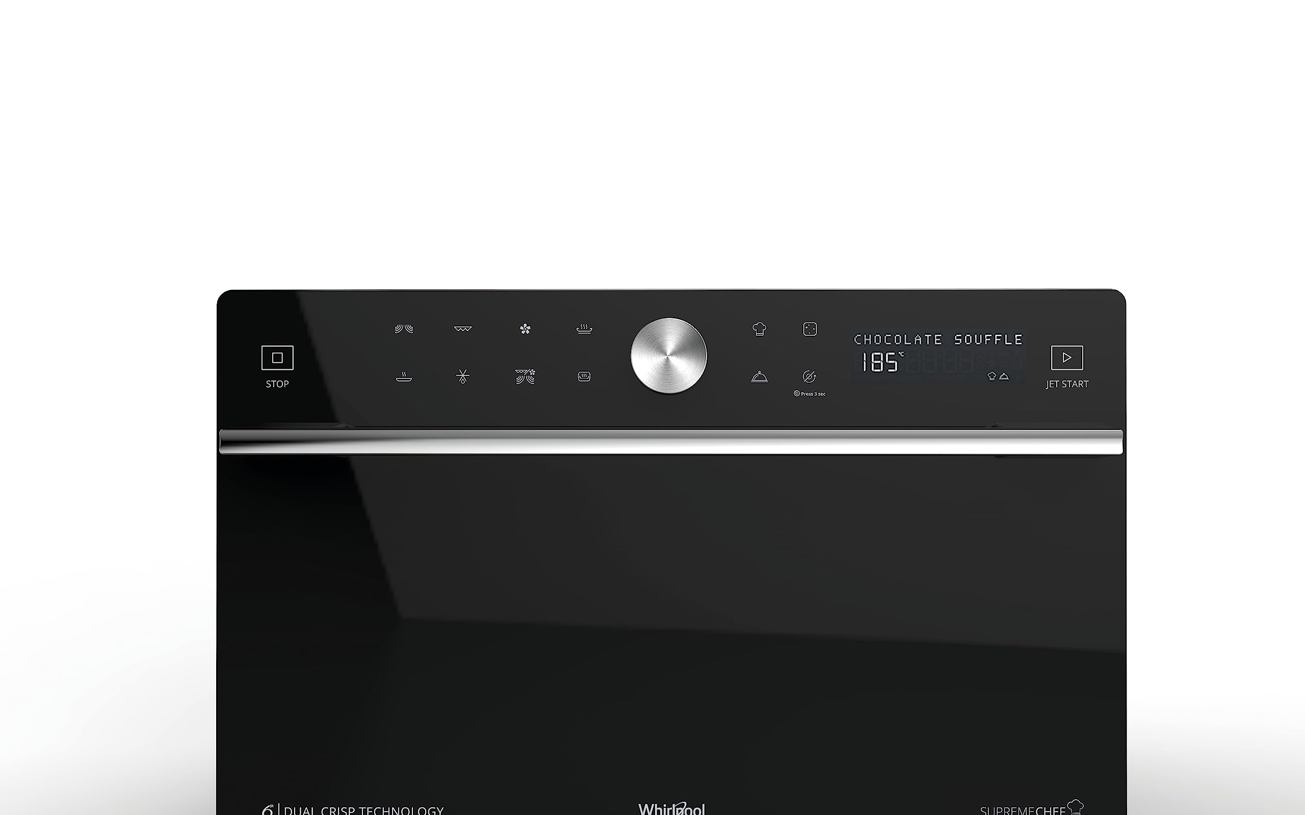 Whirlpool Microonde a libera installazione MWSC 9133 SB Supreme Chef Termoventilato combinato con grill + vapore, 33 litri, Tecnologia 6° senso, piatto girevole