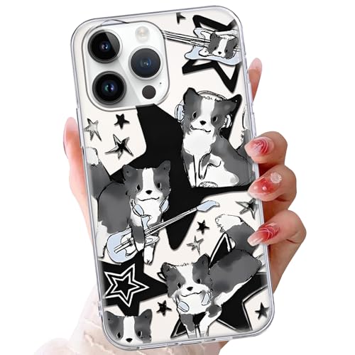 Omyzo Funda para Samsung Galaxy A14 5G 6,6' con Aestheti Cartoon Kawaii Perro Patrón Diseño Cáscara, Silicona TPU Antichoque Protectora Bumper Niña Mujer Cover Case