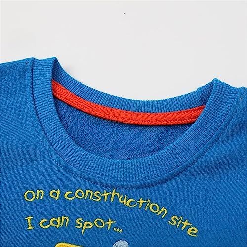 Image of HILEELANG Toddler Boy Sweatshirts Crewneck Long Sleeve Pullover Cotton Graphic Christmas Clothing