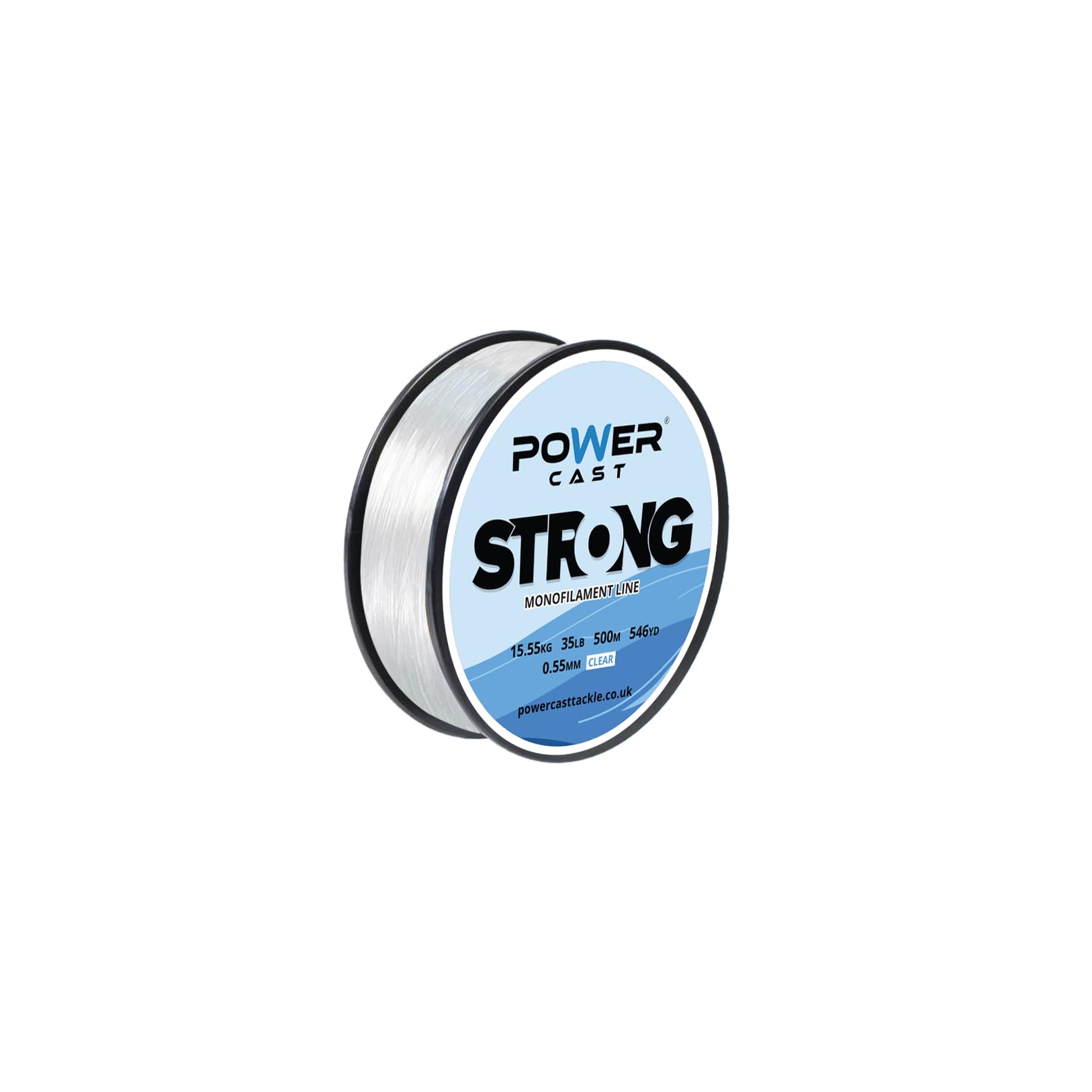 Strong Monofilament Fishing Line (Clear, 15.55kg/35lb - 500m/546yd- 0.55mm)