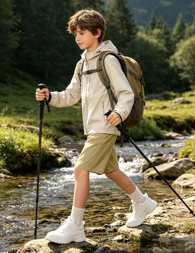 Image of Somaibo Boys Athletic Shorts Youth Lightweight Quick Dry Outdoor Cargo Short with Pockets for Hiking Running 7-15Y
