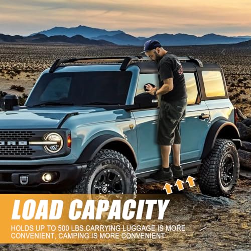 Estribos negros de acero carbono para Ford Bronco 4 puertas miniatura 5