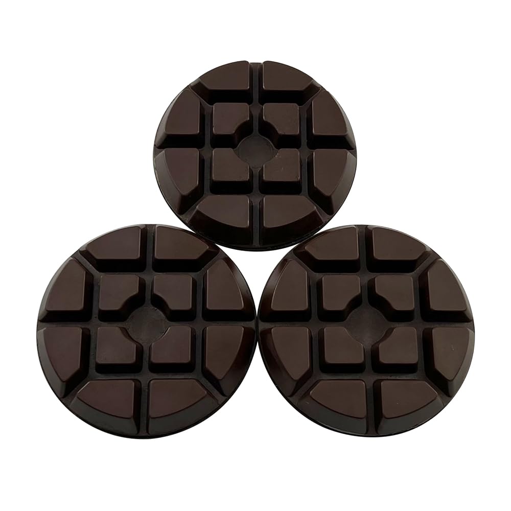 Almohadillas de pulido de diamante de resina de 3 pulgadas, secas o húmedas, resina oscura, juego de 3, grano 200