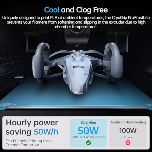 Image of BIQU CryoGrip Pro Frostbite Build Plate for K1 Max, Ender-3 V3 Plus | Cold Panda Build Plate for 3D Printers, Room Temperature Printing, Double-Sided Textured Sheet, 310x315mm 1 Piece