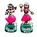 non-brand 2 Unids Juguete de Energía Solar Modelo de Muñeca de Chicas Hawaianas Bailarinas Obra de Arte Adorno para Casa Automóvil Mesa