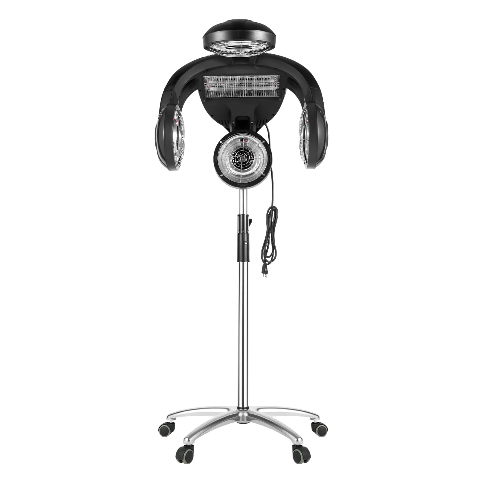 Professional Standing Hair Dryer with Wheels, 1400W Hair Color Processor, 5 Heating Heads Hair Hood Dryer, Bonnet Hair Dryer for Hair Salons