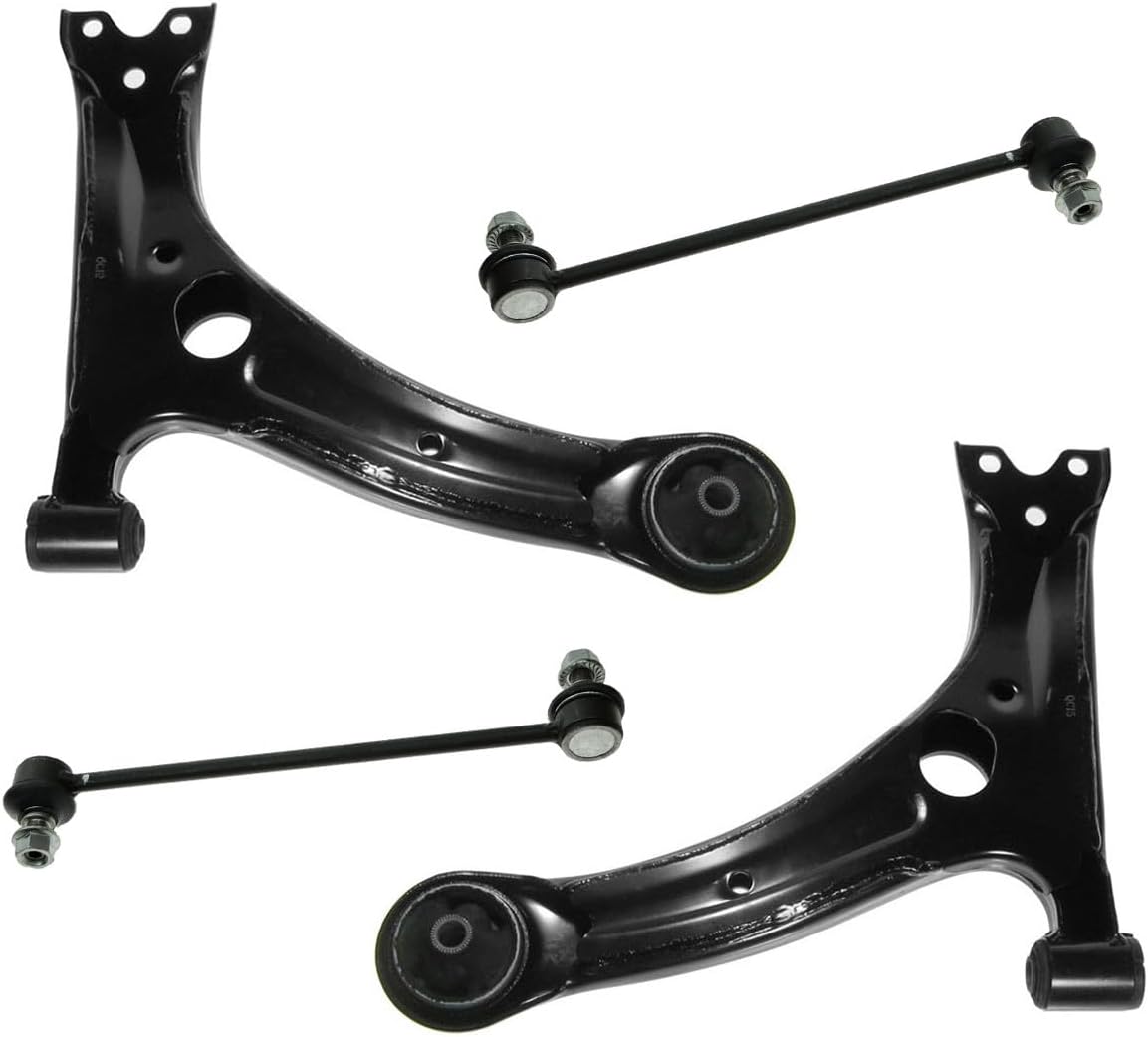 TRQ Front Suspension Kit Control Arm Sway Bar Stabilizer Link Compatible with 2003-2008 Pontiac Vibe 2003-2013 Toyota Corolla Matrix