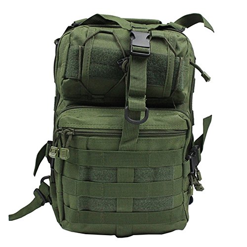 Greenpromise Military Tactical Assault Lot Sling Sac à dos armée Molle Sac à dos étanche Sac pour randonnée Camping Chasse 20L, Green