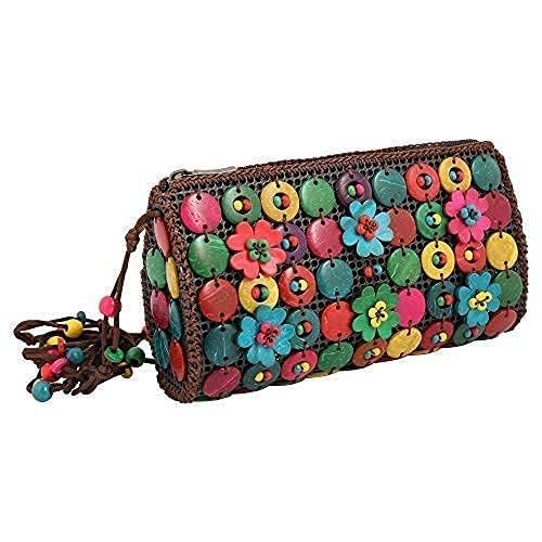 Coconut Shell Women Embroidery Women Hand Purse Wallet For Party, Wedding, Dating Pack of 1-image-49