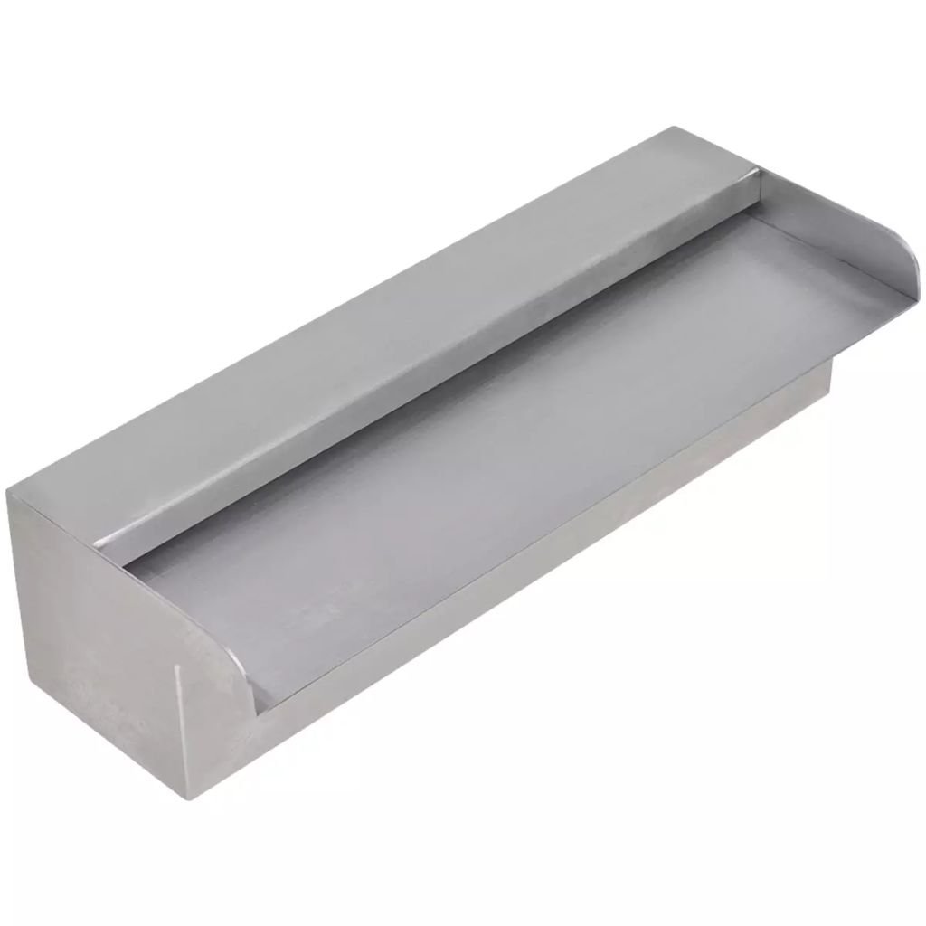 Festnight Waterfall Pool Fountain Stainless Steel Descent Water Feature Spillway Garden Outdoor Pool Spa Fountain 11.8 x 4.5 x 3.1 Inches (W x D x H)