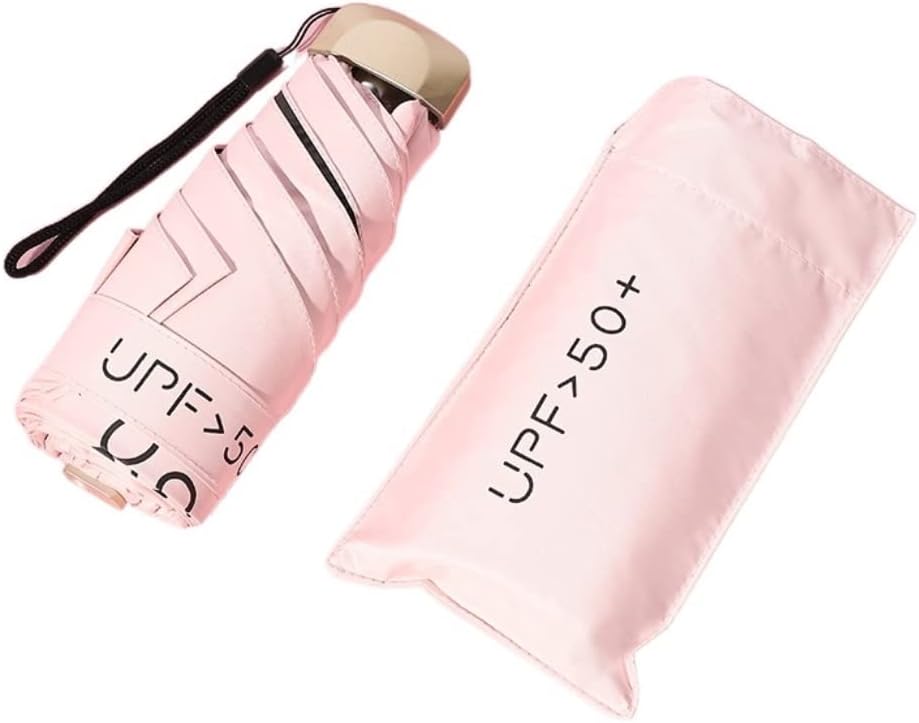 Portable Umbrella for Travel Portable Folding Manual Umbrella Women Men Ultralight Rain Sun Umbrella Anti Uv Umbrella Parasol Umbrella Outdoor(B)