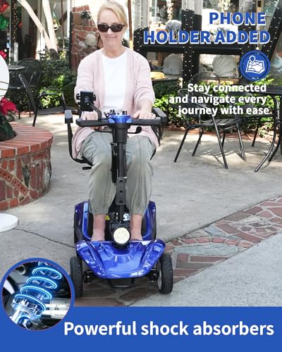 Image of Mobility Scooter for Seniors /Adults, up to 300lbs Capacity, 4 Wheel Heavy Duty Mobility Scooters with 15 Miles 350W 5MPH，Front Basket, Adjustable Seat, LED Headlights
