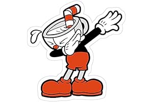 Cuphead Dab, Sticker for Windows, Cars, Trucks