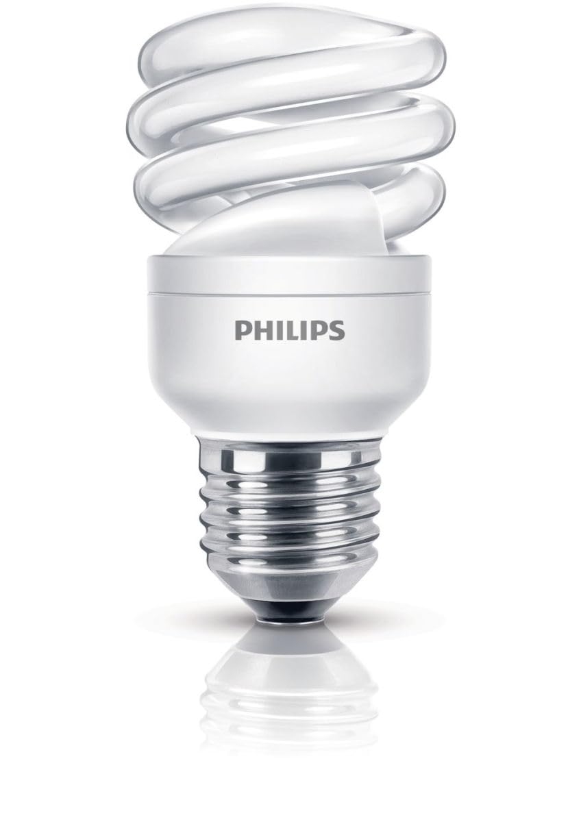 Philips Economy Bombilla espiral de bajo consumo 8718291217015 - Lámpara (8 W, E14, Espiral, A, 6000 h, 400 lm)