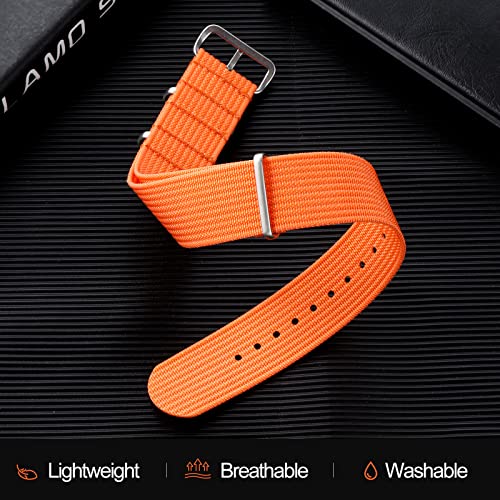 Image of TACTICAL FROG Nylon Watch Band 18mm 19 mm 20mm 22 mm 24 mm, Waterproof Military Watch Straps Replacement for Men Women, With Stainless Steel Buckle