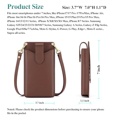 Image of Peacocktion Small Crossbody Cell Phone Purse for Women, Lightweight Mini Small Crossbody Bags for Women with Card Slots