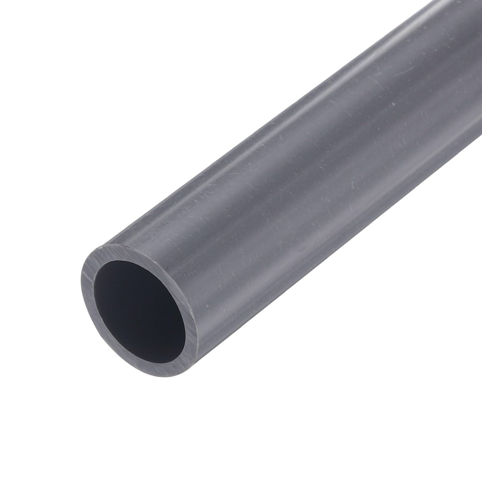 QUARKZMAN Rurka z PCW Rigid Tube okrągła rurka 15,4 mm ID 20 mm OD 9" długość Light Grey High Impact for Water Pipe, Crafts, Cable Sleeve