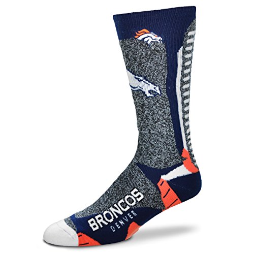 For Bare Feet Denver Broncos Downtown Promo Men's Socks, Large