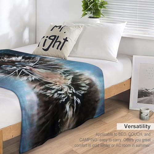 Couverture chat douce et chaude en flannel lavable en machine