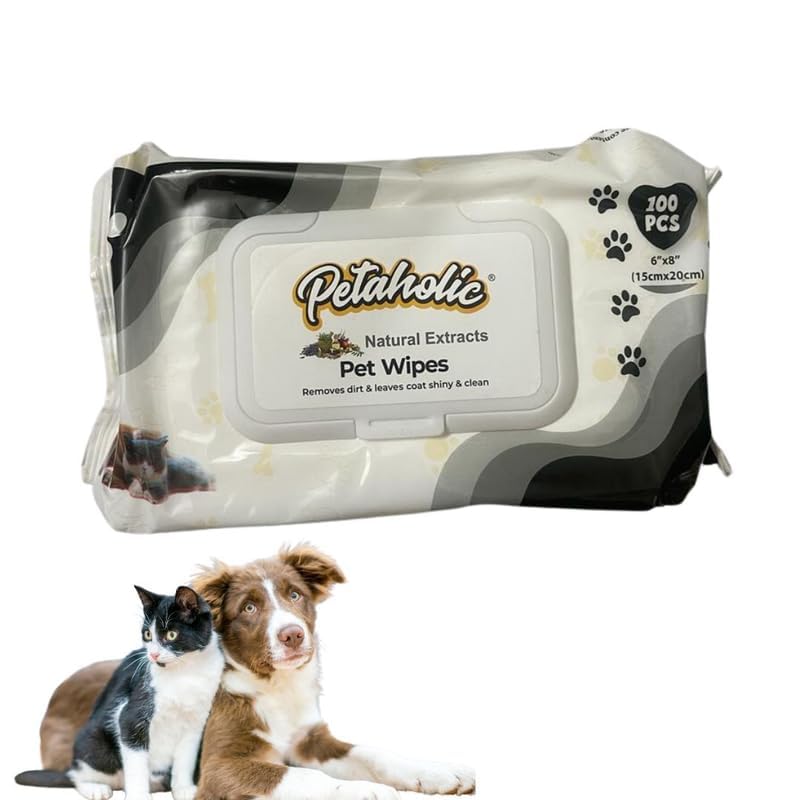 Berlins PET ACCESSORIES Petaholic Multipurpose Grooming Wipes For Dogs And Cats Puppies&Pets|Natural Extracts Pet Wipes(Pack Of 1)(Pack Of 1) (B0D8Q9RX1Y) Amazon Price History, Amazon Price Tracker