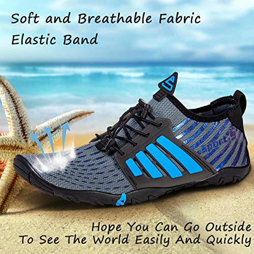 Image of YALOX Water Shoes Men's Women's Swim Shoes Outdoor Beach Barefoot Quick-Dry Aqua Pool Socks Swimming Yoga Surfing Exercise