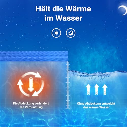 Poolabdeckung rund Wiltec Solarfolie 5m aus PE-Film