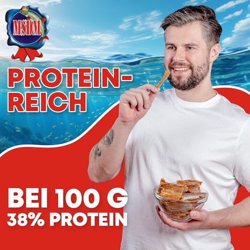 Fisch Jerky Original 1kg I High Protein I Snacks I Trockenfisch Omega 3 I Beef Jerky, Trockenfleisch & Chips Alternative Proteinreich