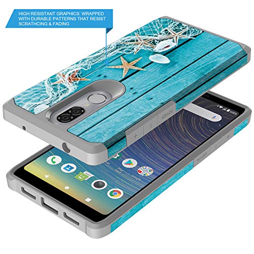 Coolpad Legacy Case, Rosebono Slim Hybrid Dual Layer Shockproof Hard Cover Graphic Fashion Cute Colorful Silicone Skin Cover Armor Case For Coolpad Legacy (Starfish) #TOP2