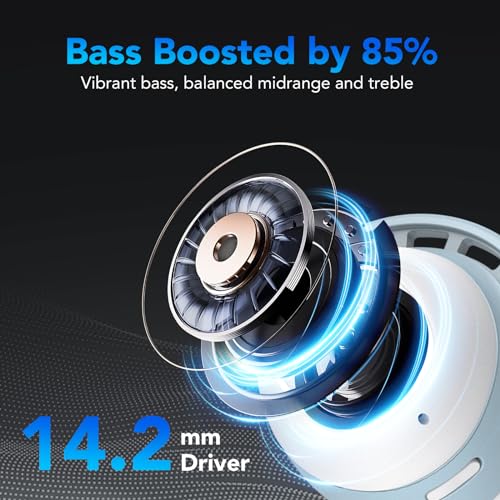 Kopfhörer Kabellos Bluetooth, Bluetooth Kopfhörer 5.3 In Ear Kopfhörer mit 4 ENC Noise Cancelling Mikrofon, 2024 Neue Kopfhörer Kabellos 60H Tiefer Bass, IPX8 Wasserdicht Ohrhörer Weiß – Bild 3