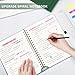 AHGXG Lined Spiral Journal Notebook, B5 Large Notebooks for Women Men, 140 Pages Hardcover Leather Notebook College Ruled, 100 GSM Paper, Notebooks for Work School Note Taking, 7.6