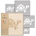 NAKLEO 5 pcs Reusable Plastic Stencils - Turtle Animal Tortoise - 13.4