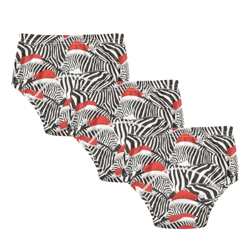 Caihoyu Ropa interior para niños pequeños, pantalones de entrenamiento que absorben el agua, humedecen la cama, pantalones de entrenamiento para niñas pequeñas, Feliz Navidad lindo animal, 4 años