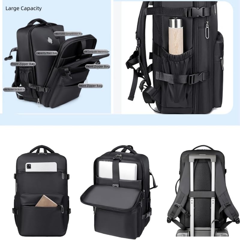 Lunapack Backpack,Large Capacity Travel Backpacks with Electric Pump,Expandable Bag with Air Compression System3