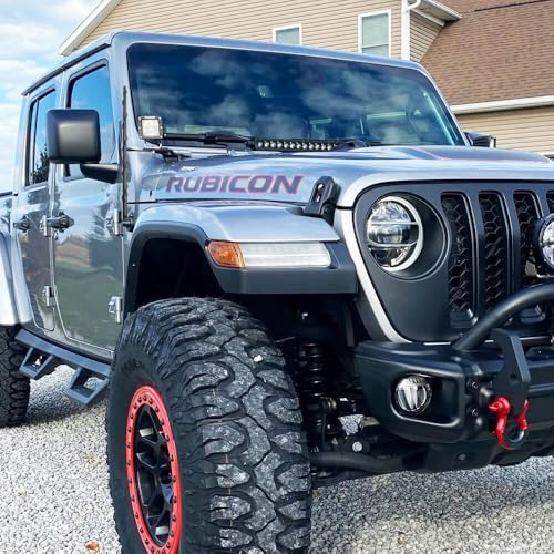 Image of BASIKER 16 Inch Antenna for Jeep Wrangler Rubicon Sahara Unlimited 4xe 2007-2025 2026, Jeep Wrangler Accessories, Spiral Rubber Jeep Antenna Replacement Designed for Car Radio Reception