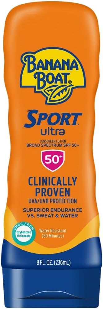 Sunscreen Sport Performance Broad Spectrum Sun Care Sunscreen Lotion - SPF 50, 8 Ounce by Banana Boat