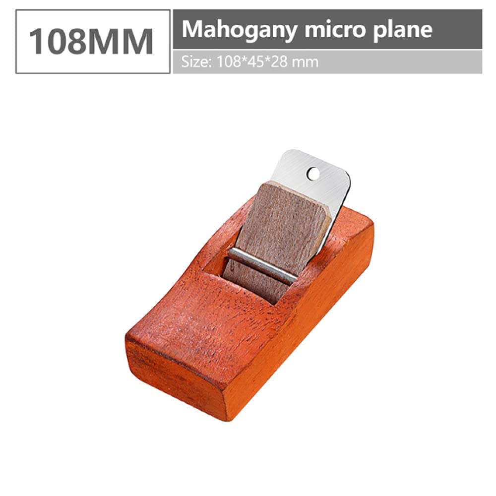 mini strug, Ręczny strugarka do obróbki drewna Narzędzie strugania Płaski Dolna krawędź Narzędzia przycinania dla stolarza(108mm Mahogany)