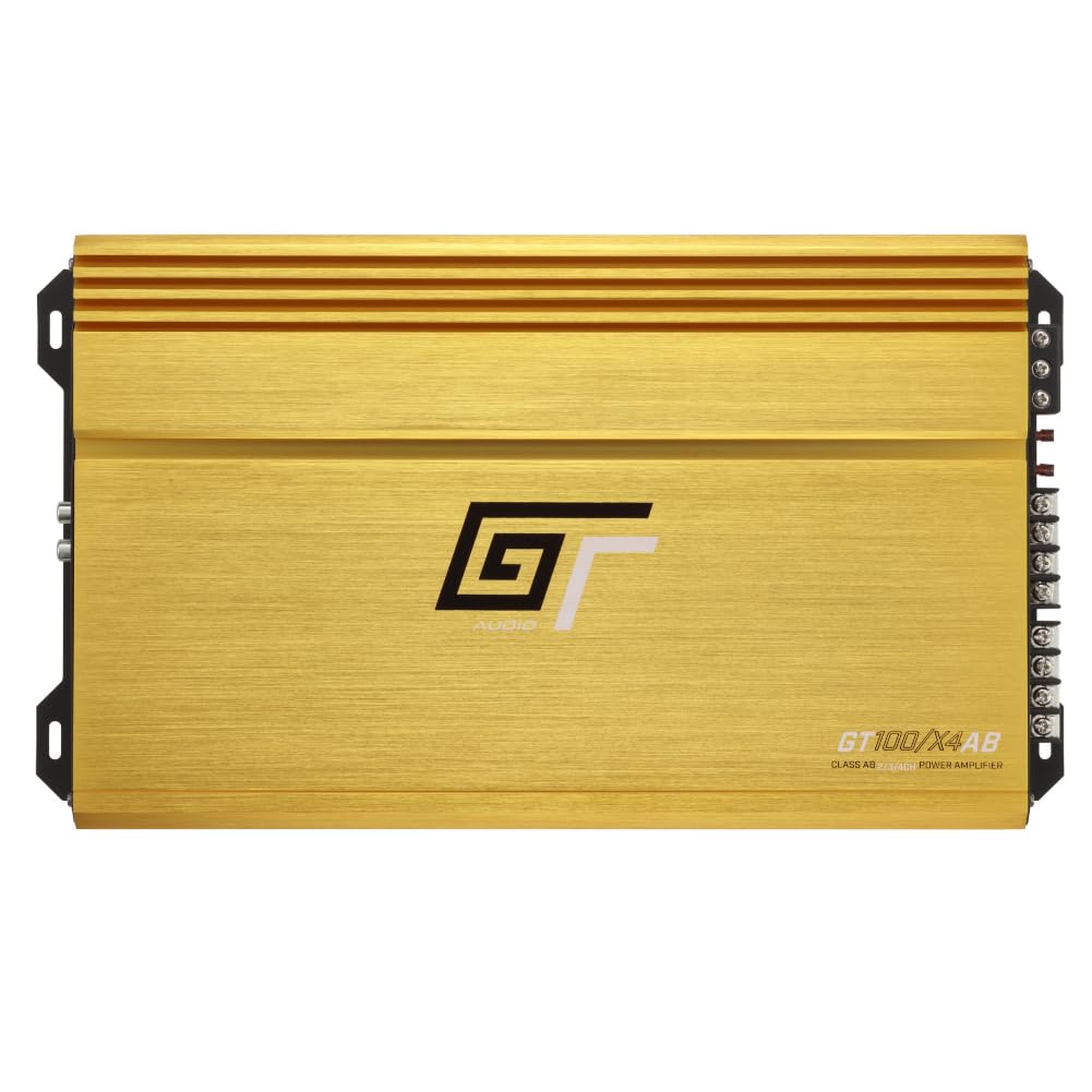 KIT SET PER BASS FACE GT AUDIO GT100/X4AB 1 amplificatore 4 canali, classe ab, 4 x 150 watt rms a 2 ohm, con eq boost 0 / +12 db, per auto, 1 pezzo + accessori omaggio