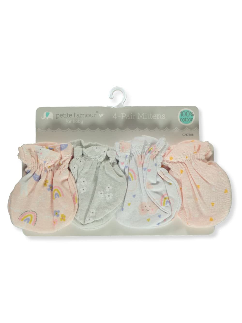 Petite L'amour 4-Pack Mittens - pink/multi, one size