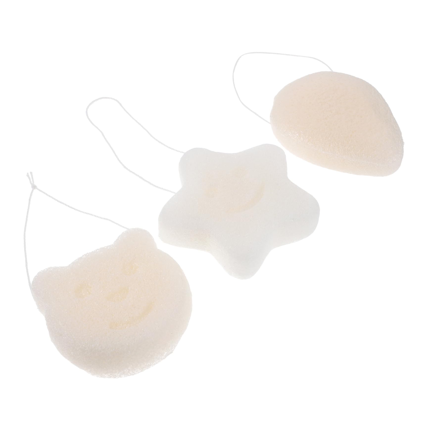 FRCOLOR 5 Sätze Reiniger Blase Geschirrspülen Puff Entferner Bathsponge Badezimmermatte Peelingschwamm Für Das Gesicht Reinigungsschwämme Für Das Gesicht Glucomannan-faser Weiß 3 Stück * 5
