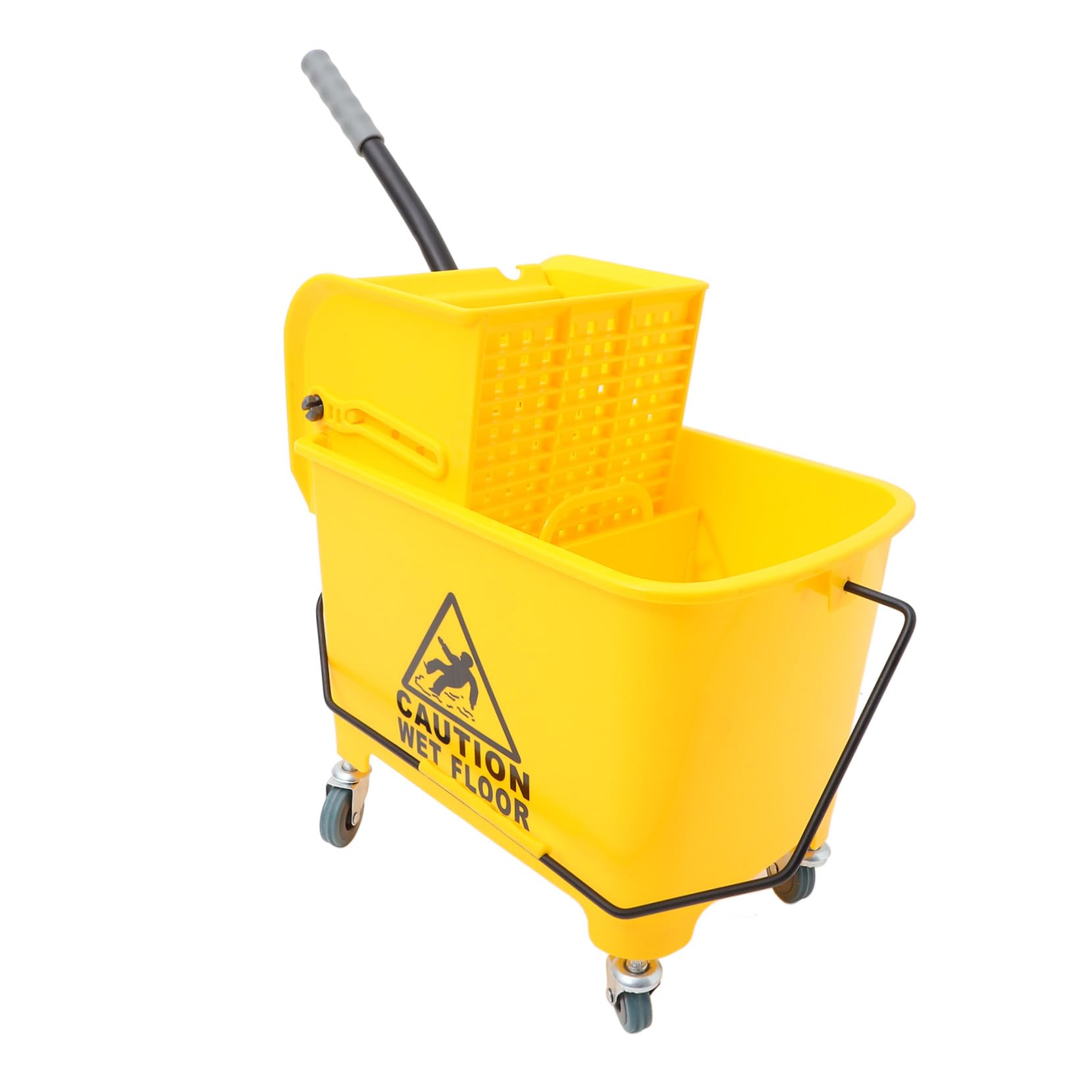 Cubo de Fregona Comercial Ruedas 20l Plástico Movilidad Silenciosa Limpieza Hotel Hogar Herramienta Limpieza Ruedas Color Brillante Carga Fácil Color Aleatorio