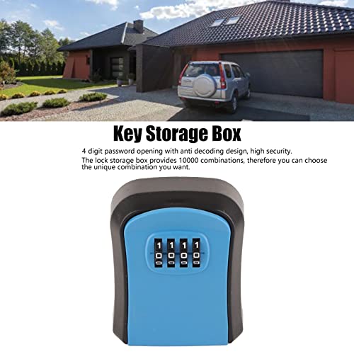 Otufan Cofre para chaves ao ar livre, 9 x 8 x 4 cm, ABS montado na parede, 4 dígitos, à prova d'águ