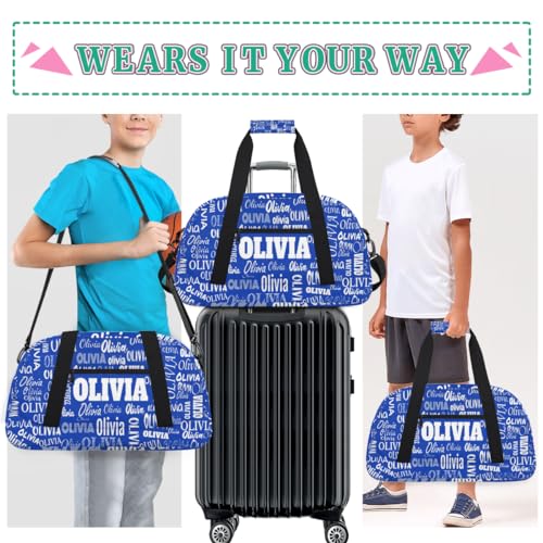 Mularoka A-000A-003-0377-1-23CB-0001 Personalized Sports Duffel Bags, Custom Kids Football Duffle Bag For Boys With Your Name, Lightweight Overnight Weekender Bag For School Gymnastics Travel thumb #5