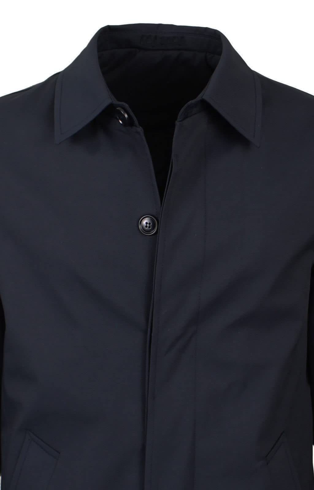 Ciabalù Trench Uomo Invernale Soprabito Elegante Cappotto Impermeabile Lungo Sartoriale Blu Fango