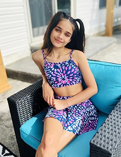 Image of Arshiner Girls 3 Piece Swimsuit for Teen Girl Tankini Swimsuits Bathing Suit Beach Bikini Swimwear with Skirt